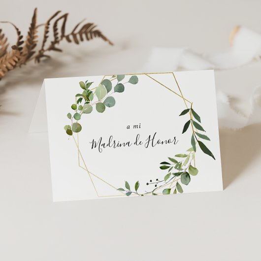 Tropische Groene Spaanse Bridal Partij Dank u Bedankkaart