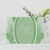 Tropische groene trouw- dankkaart bedankkaart
