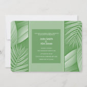 Tropische groene trouwkaart Save The Date-uitnodig Save The Date (Achterkant)