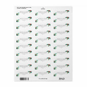 Tropische groene tuin trouwdatum retouradres etiket (Full Sheet)