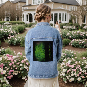 TROPISCHE GROENE VAREN FROND FOTO NATUUR AFBEELDIN DENIM JACKET