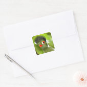 Tropische groene vogel sticker (Envelop)