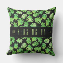 Tropische Groene Waterverf Bladeren met Familienaa