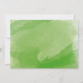 Tropische groene Waterverf palm Leaves Wedding Kaart (Achterkant)