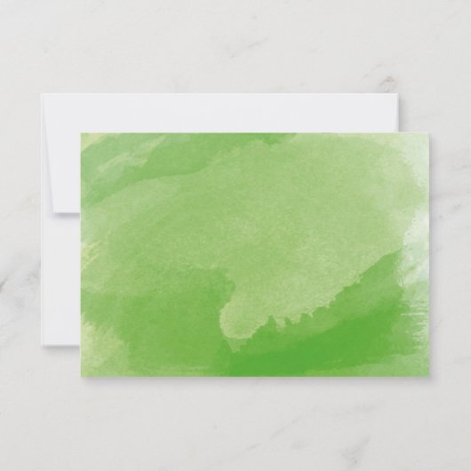 Tropische groene Waterverf palm Leaves Wedding RSV RSVP Kaartje (Achterkant)