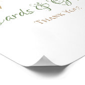 Tropische groene Waterverf palmbladeren bruiloft t Poster (Hoek)