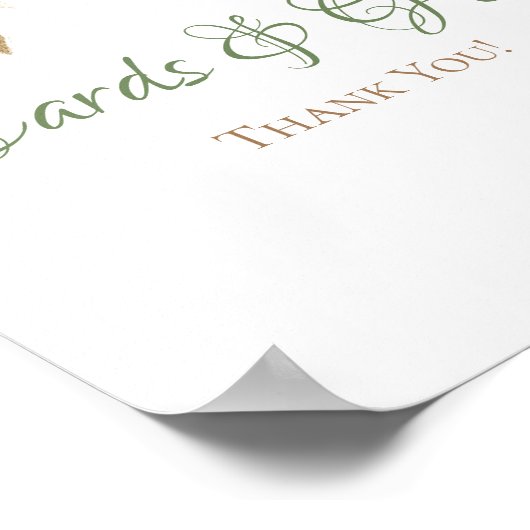 Tropische groene Waterverf palmbladeren bruiloft t Poster (Hoek)