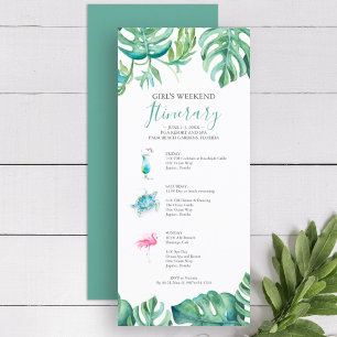 Tropische groene Waterverf verlaat weekendreisrout