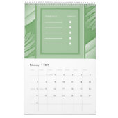 Tropische Groene Wedding Kalender Planner (Feb 2027)