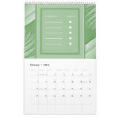 Tropische Groene Wedding Kalender Planner (Feb 2026)