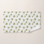 Tropische groene witte palmbomen bad handdoek (Handdoek)