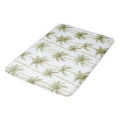 Tropische groene witte palmbomen badmat (Gekanteld)