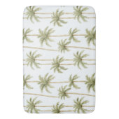 Tropische groene witte palmbomen badmat (Voorkant Verticaal)