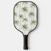 Tropische groene witte palmbomen pickleball paddle (Voorkant)