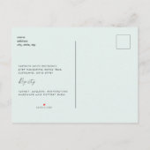 Tropische groene zee glas bruidsdouche   uitnodiging briefkaart (Achterkant)