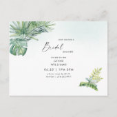 Tropische groene zee glas bruidsdouche   uitnodiging briefkaart (Voorkant)