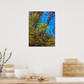Tropische Groenen en Blue Sky Poster (Keuken)