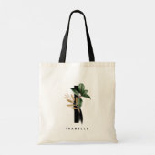Tropische groenerbrief I Monogram gepersonaliseerd Tote Bag (Achterkant)