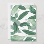 Tropische groenery bruiloft. Waterverf botanisch Kaart (Achterkant)