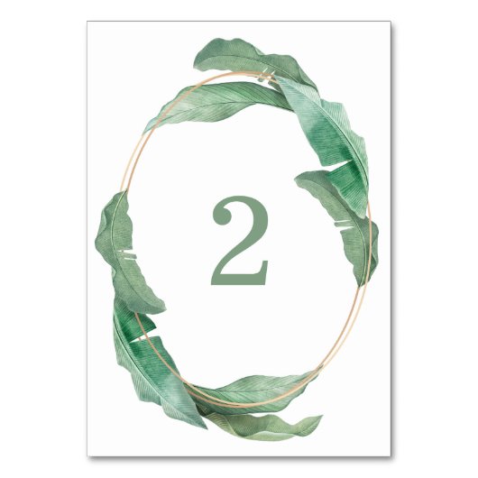 Tropische groenery bruiloft. Waterverf botanisch Kaart (Achterkant)