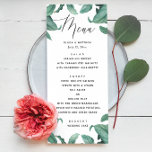 Tropische groenery bruiloft. Waterverf botanisch Menu<br><div class="desc">Elegante waterverf tropisch groen menu voor de zomer botanische tuin bruiloft. Geschikt voor verjaardag,  jubileum en een ander feest.</div>
