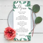 Tropische groenery bruiloft. Waterverf botanisch Menu