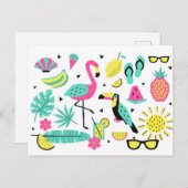 Tropische groeten briefkaart (Voorkant / Achterkant)