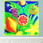 Tropische groeten in de hemel. Bestel nu Canvas Afdruk (Insitu (Houten vloer))