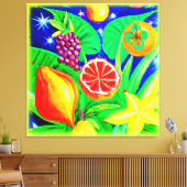 Tropische groeten in de hemel. Bestel nu Canvas Afdruk (Insitu (Woonkamer))