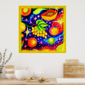 Tropische groeten in de hemel. Bestel nu Poster (Keuken)