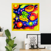 Tropische groeten in de hemel. Bestel nu Poster (Thuiskantoor)