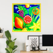 Tropische groeten in de hemel. Bestel nu Poster (Thuiskantoor)