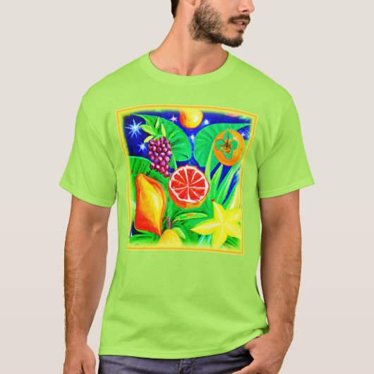 Tropische groeten in de hemel. Bestel nu T-shirt (Voorkant)