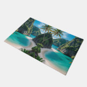 Tropische groeten: turquoise wateren voor uw deur deurmat (Schuin)