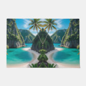 Tropische groeten: turquoise wateren voor uw deur deurmat (Voorkant)