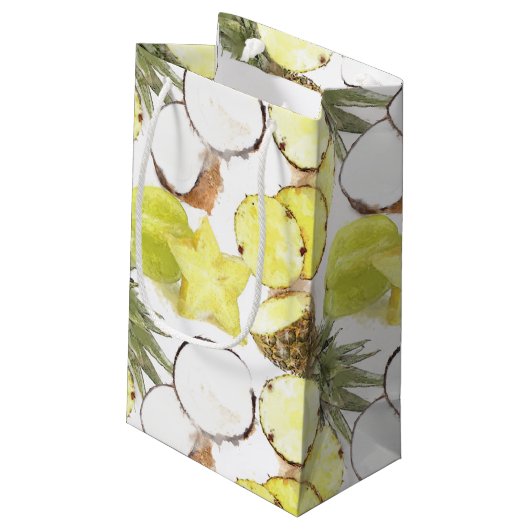 Tropische groeten van de Waterverf - Patroon Klein Cadeauzakje (Achterkant Gekanteld)