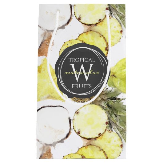 Tropische groeten van de Waterverf - Patroon Klein Cadeauzakje (Voorkant)