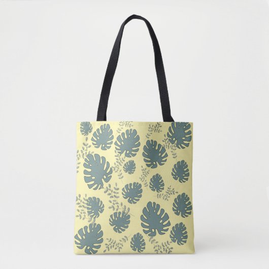 Tropische grote bladeren tote bag (Voorkant)
