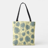 Tropische grote bladeren tote bag (Achterkant)