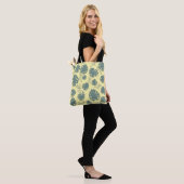 Tropische grote bladeren tote bag (Op model)