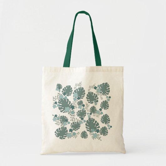 Tropische grote bladeren tote bag (Voorkant)