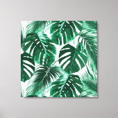 Tropische grote palmbladeren canvas afdruk (Voorkant)