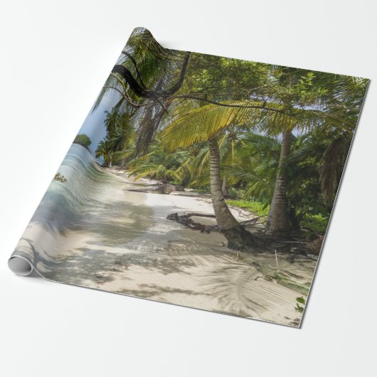 Tropische grove cadeaupapier (Uitgerold)