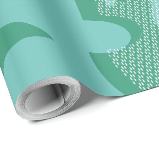 Tropische guavruit en roze roze Blauwgroen Cadeaupapier (Rol Hoek)