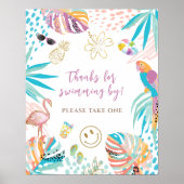 Tropische gunsten Verjaardagsteken Poster (Voorkant)