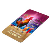 Tropische Haan Cocktail Grappige Cruise Stateroom  Magneet (Linkerzijde)