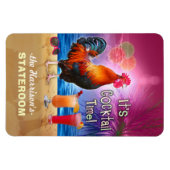 Tropische Haan Cocktail Grappige Cruise Stateroom  Magneet (Horizontaal)