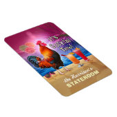 Tropische Haan Cocktail Grappige Cruise Stateroom  Magneet (Rechterzijde)