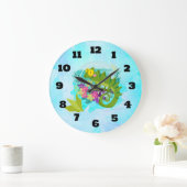 Tropische hagedis met bloemen grote klok (Huis)