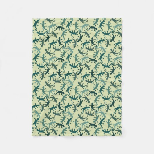 Tropische hagedissen fleece deken (Voorkant)